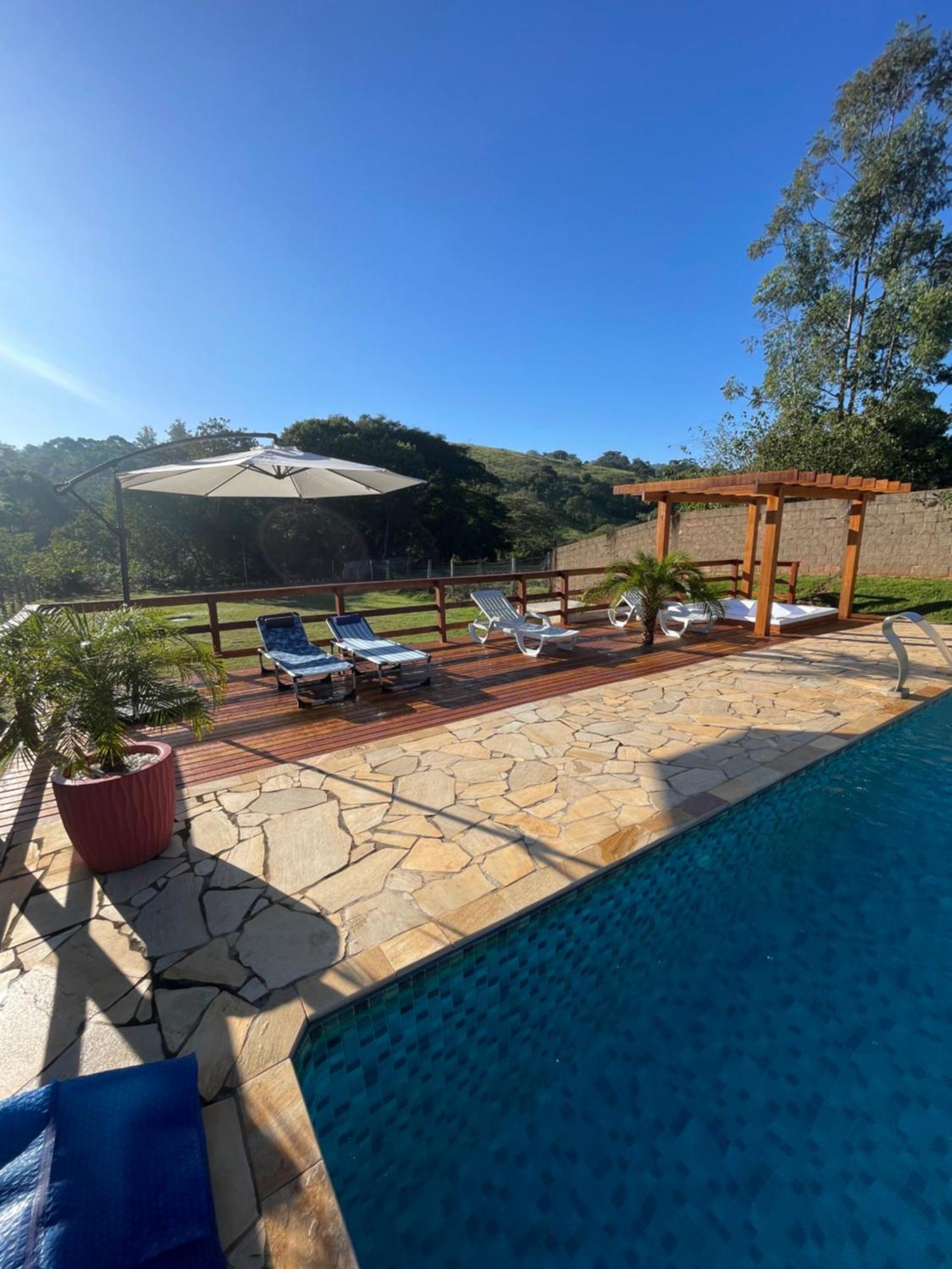 Вилла Chacara Com Piscina Climatizada E Jacuzzi Сокорру Экстерьер фото